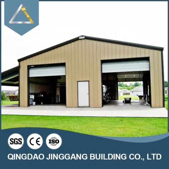 Estructura de acero industrial de materiales de construcción de metal galvanizado moderno de bajo costo para almacén, taller, hangar, garaje